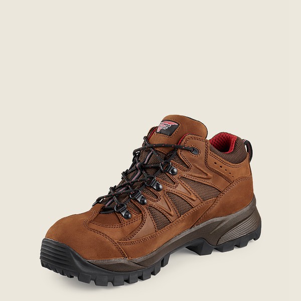 Mens Red Wing Truhiker - 3-inch Waterproof Safety Toe - Hiking Boots Brown - RNX631879